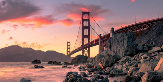 The Golden Gate Bridge at Sunrise