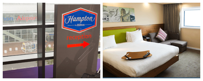 liverpool airport hotels hampton by hilton walkway and bedroom