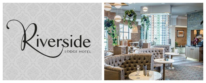 riverside lodge hotel glasgow prestwick logo and interior banner