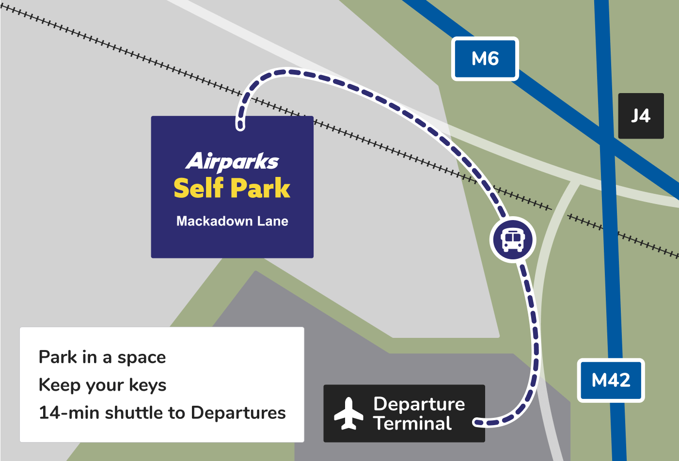 Birmingham Airport Airparks Self Park Map