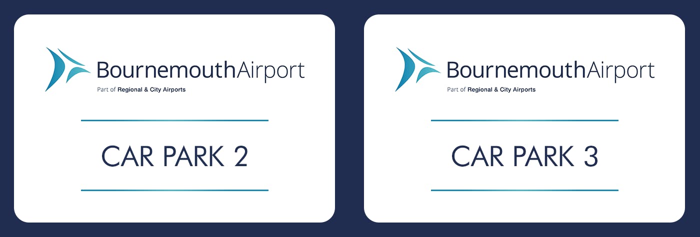 Bournemouth Airport parking provider logos