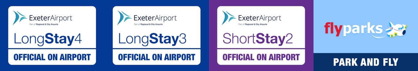 Exeter Airport Park and Stroll provider logos