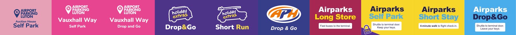 Luton Airport Off-airport Provider Logos Banner