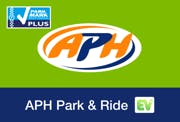 APH Park and Ride with Electric Charge Logo
